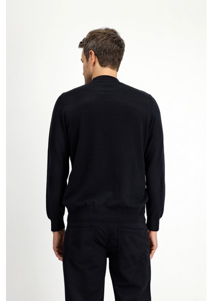 Yarım Balıkçı Yaka Regular Fit Pamuklu Kaşmirli Triko Kazak fırsatları