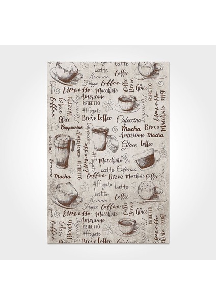 Ashlyn Mutfak Krem Polyester Dikdörtgen Modern Desenli Pamuk Makinada Yıkanabilir Hav Toz Vermez Leke Tutmayan Kaymaz Taban Dijital Makine Baskı Salon Yolluk Mutfak Halı