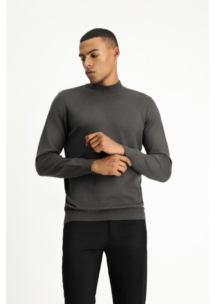 Yarım Balıkçı Yaka Regular Fit Pamuklu Triko Kazak modelleri