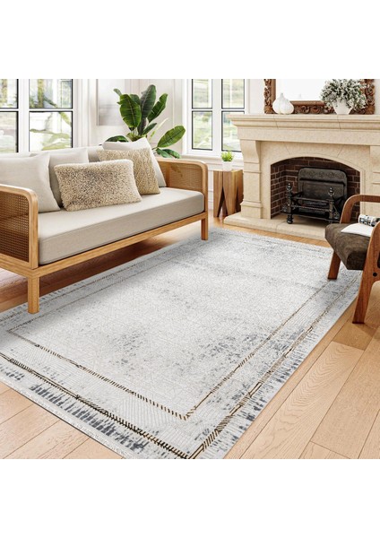 Geometrik Gri Pamuk Dikdörtgen Modern Desenli Pamuk Makinada Yıkanabilir Hav Toz Vermez Leke Tutmayan Kaymaz Taban Dijital Makine Baskı Salon Yolluk Mutfak Halı fiyatları