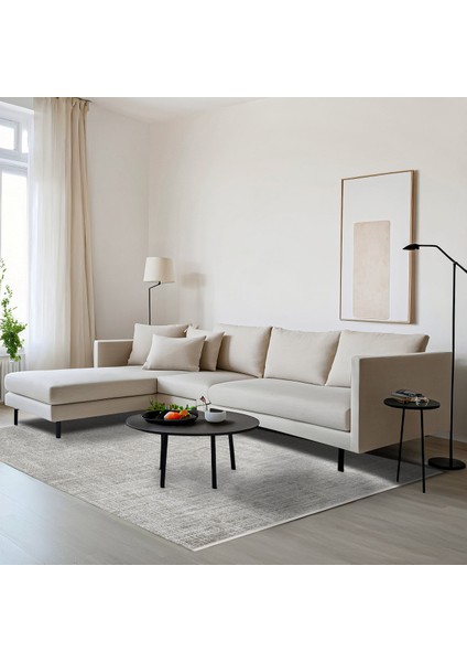 Gri Modern Etnik Desenli Pamuk Makinada Yıkanabilir Hav Toz Vermez Leke Tutmayan Kaymaz Taban Dijital Makine Baskı Salon Yolluk Mutfak Halı fırsatları