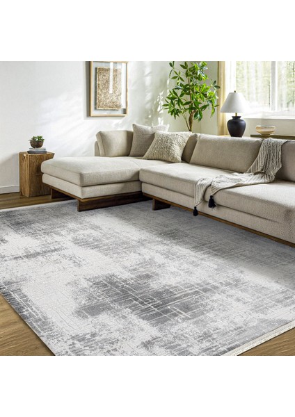 Gri Çizgili Etnik Modern Desenli Pamuk Makinada Yıkanabilir Hav Toz Vermez Leke Tutmayan Kaymaz Taban Dijital Makine Baskı Salon Yolluk Mutfak Halı fiyatları