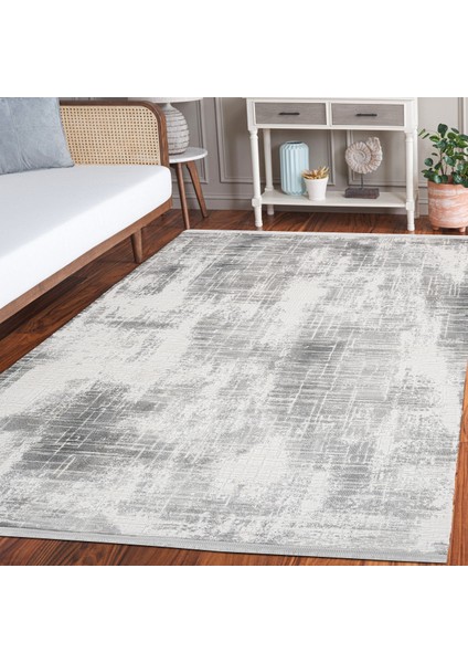 Gri Çizgili Etnik Modern Desenli Pamuk Makinada Yıkanabilir Hav Toz Vermez Leke Tutmayan Kaymaz Taban Dijital Makine Baskı Salon Yolluk Mutfak Halı modelleri