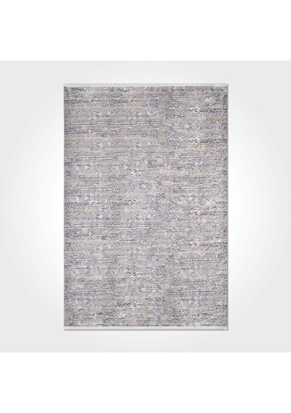 Adalynn Eskitme Gri Polyester Dikdörtgen Modern Desenli Pamuk Makinada Yıkanabilir Hav Toz Vermez Leke Tutmayan Kaymaz Taban Dijital Makine Baskı Salon Yolluk Mutfak Halı