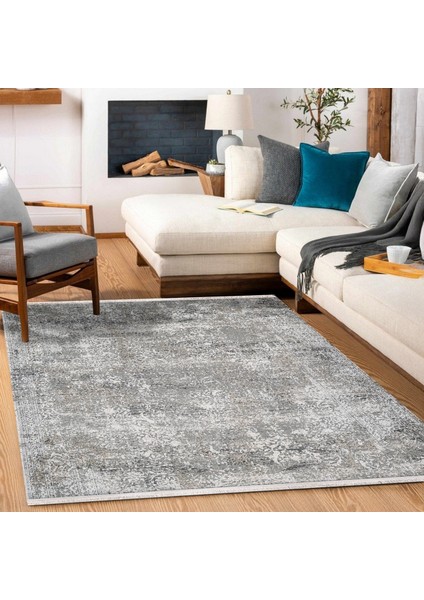 Eskitme Gri Pamuk Dikdörtgen Modern Desenli Pamuk Makinada Yıkanabilir Hav Toz Vermez Leke Tutmayan Kaymaz Taban Dijital Makine Baskı Salon Yolluk Mutfak Halı modelleri