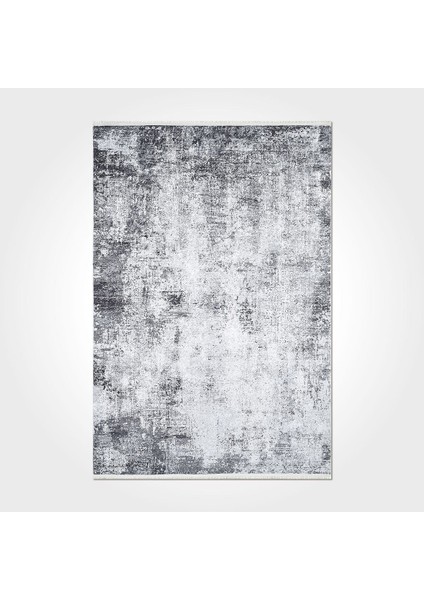 Liliana Modern Gri Polyester Dikdörtgen Modern Desenli Pamuk Makinada Yıkanabilir Hav Toz Vermez Leke Tutmayan Kaymaz Taban Dijital Makine Baskı Salon Yolluk Mutfak Halı