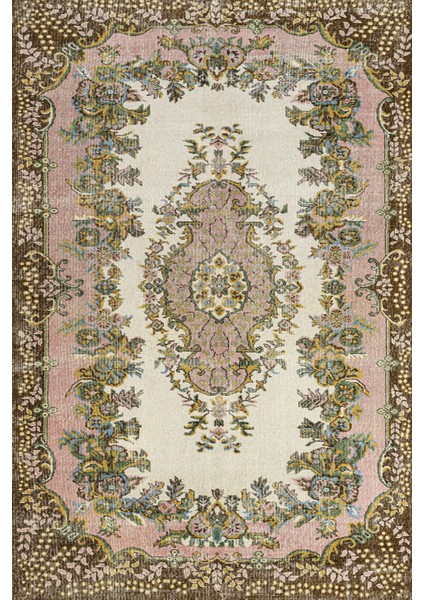 Kahverengi Klasik Etnik Modern Desenli Pamuk Makinada Yıkanabilir Hav Toz Vermez Leke Tutmayan Kaymaz Taban Dijital Makine Baskı Salon Yolluk Mutfak Halı