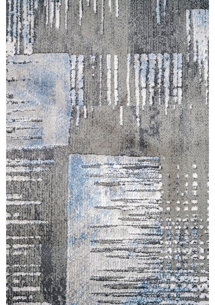 Modern Mavi Akrilik Dikdörtgen Modern Desenli Akrilik Hav Vermeyen Leke Tutmayan Kolay Temizlenen Yumuşak Makine Salon Yolluk Mutfak Halı fırsatları