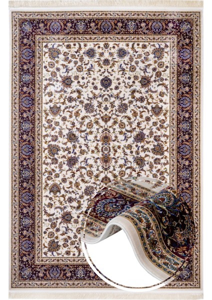 Klasik Bordo Viskon Dikdörtgen Modern Desenli Akrilik Hav Vermeyen Leke Tutmayan Kolay Temizlenen Yumuşak Makine Salon Yolluk Mutfak Halı