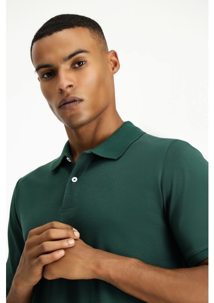 Polo Yaka Regular Fit Nakışlı Pamuk Tişört modelleri