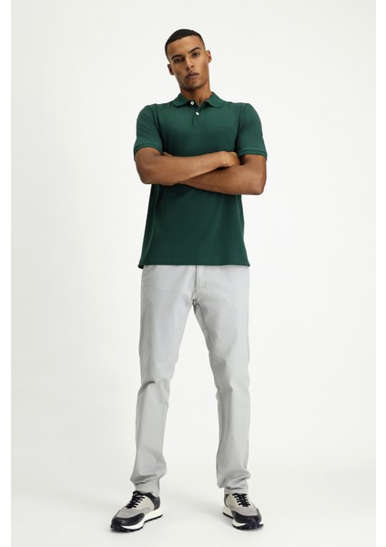 Polo Yaka Regular Fit Nakışlı Pamuk Tişört fırsatları