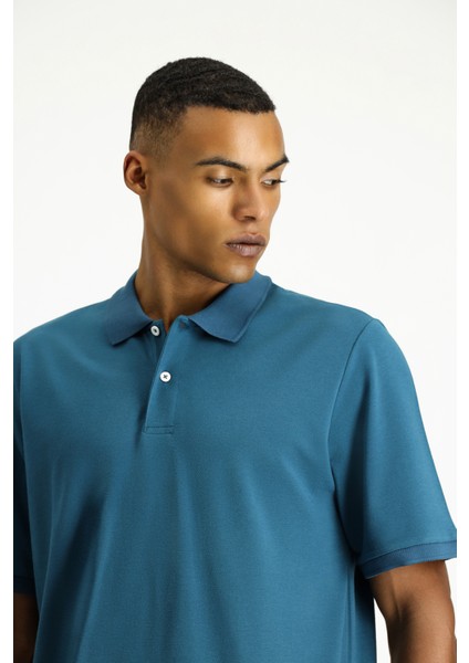 Polo Yaka Regular Fit Nakışlı Pamuk Tişört modelleri