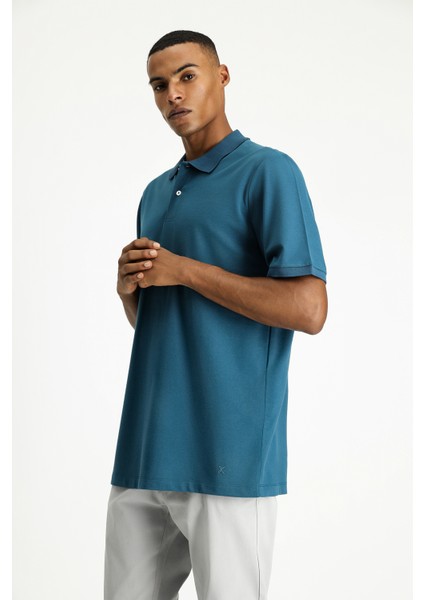 Polo Yaka Regular Fit Nakışlı Pamuk Tişört indirimleri