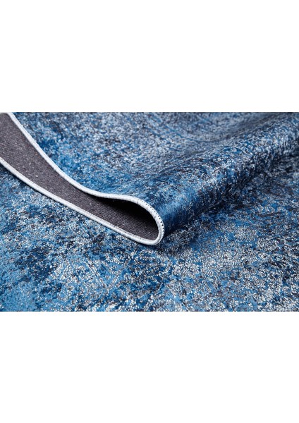 Gulistan Mavi Modern Etnik Desenli Makinada Yıkanabilir Hav Toz Vermez Leke Tutmayan Kaymaz Taban Dijital Makine Baskı Salon Yolluk Mutfak Halı fırsatları