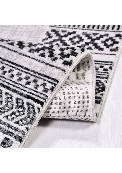 Katalina Çerçeveli Gri Pamuk Dikdörtgen Modern Desenli Akrilik Hav Vermeyen Leke Tutmayan Kolay Temizlenen Yumuşak Makine Salon Yolluk Mutfak Halı fiyatları