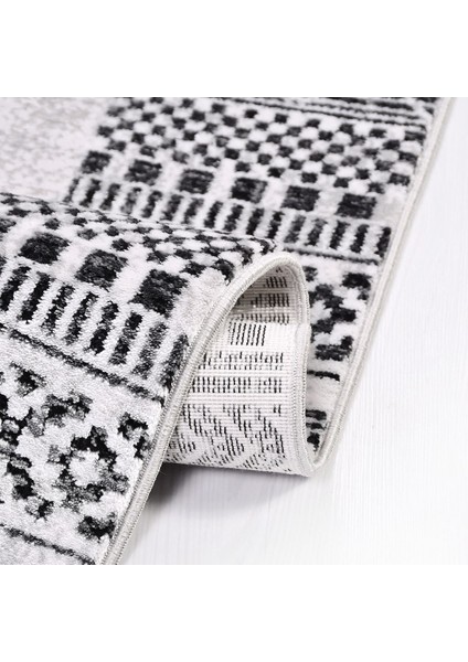 Katalina Çerçeveli Gri Pamuk Dikdörtgen Modern Desenli Akrilik Hav Vermeyen Leke Tutmayan Kolay Temizlenen Yumuşak Makine Salon Yolluk Mutfak Halı fırsatları