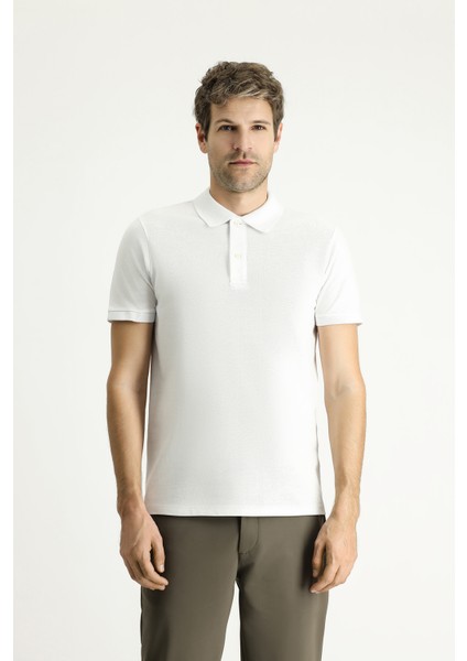 Slim Fit Dar Kesim Nakışlı Pamuk Polo Yaka Tişört modelleri
