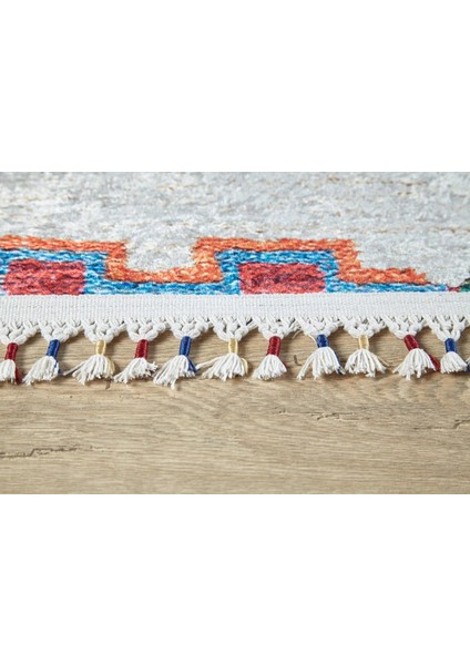 Miroslawiec Krem Modern Etnik Desenli Makinada Yıkanabilir Hav Toz Vermez Leke Tutmayan Kaymaz Taban Dijital Makine Baskı Salon Yolluk Mutfak Halı indirimleri