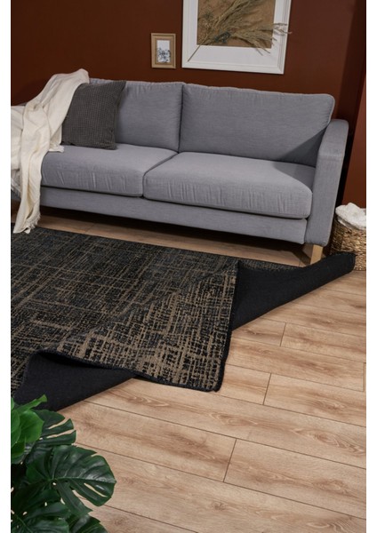 Miami Antrasit Geometrik Etnik Modern Desenli Hav Vermeyen Leke Tutmayan Kolay Temizlenen Yumuşak Makine Salon Yolluk Mutfak Halı modelleri