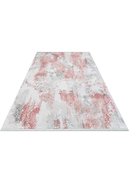 Joy Modern Pembe Pamuk Kare Modern Desenli Akrilik Hav Vermeyen Leke Tutmayan Kolay Temizlenen Yumuşak Makine Salon Yolluk Mutfak Halı fiyatları