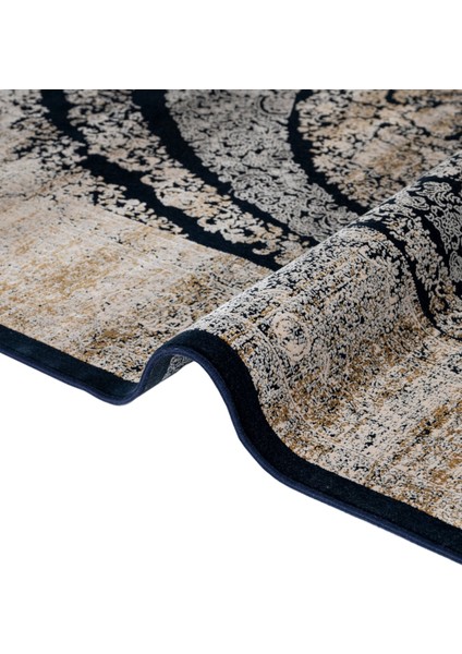 Klasik Lacivert Viskon Dikdörtgen Modern Desenli Akrilik Hav Vermeyen Leke Tutmayan Kolay Temizlenen Yumuşak Makine Salon Yolluk Mutfak Halı modelleri