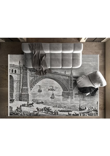 Figürlü Gri Pamuk Daire Modern Desenli Pamuk Makinada Yıkanabilir Hav Toz Vermez Leke Tutmayan Kaymaz Taban Dijital Makine Baskı Salon Yolluk Mutfak Halı fiyatları