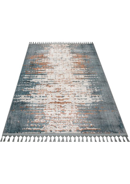 Pravallika Gri Modern Etnik Desenli Bambu Makinada Yıkanabilir Hav Toz Vermez Leke Tutmayan Kaymaz Taban Dijital Makine Baskı Salon Yolluk Mutfak Halı fiyatları