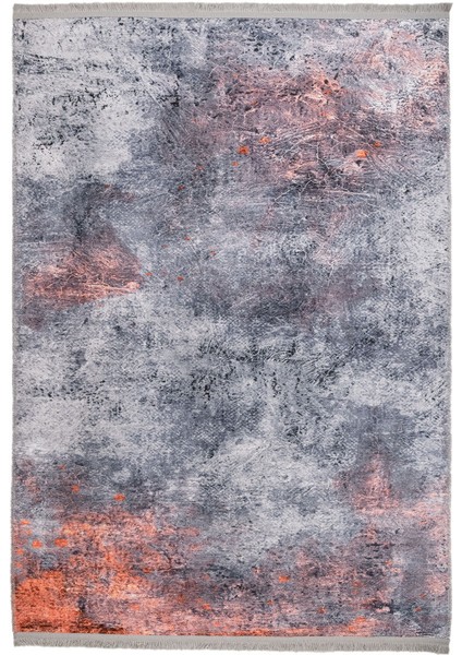Barneveld Modern Gri Polyester Dikdörtgen Modern Desenli Pamuk Makinada Yıkanabilir Hav Toz Vermez Leke Tutmayan Kaymaz Taban Dijital Makine Baskı Salon Yolluk Mutfak Halı