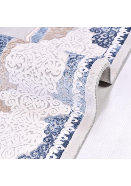 Adaline Çerçeveli Gri Yün Dikdörtgen Modern Desenli Akrilik Hav Vermeyen Leke Tutmayan Kolay Temizlenen Yumuşak Makine Salon Yolluk Mutfak Halı modelleri