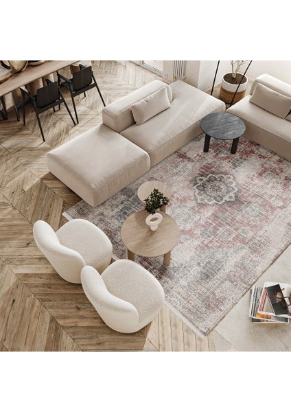 Eskitme Gri Pamuk Dikdörtgen Modern Desenli Pamuk Makinada Yıkanabilir Hav Toz Vermez Leke Tutmayan Kaymaz Taban Dijital Makine Baskı Salon Yolluk Mutfak Halı fırsatları