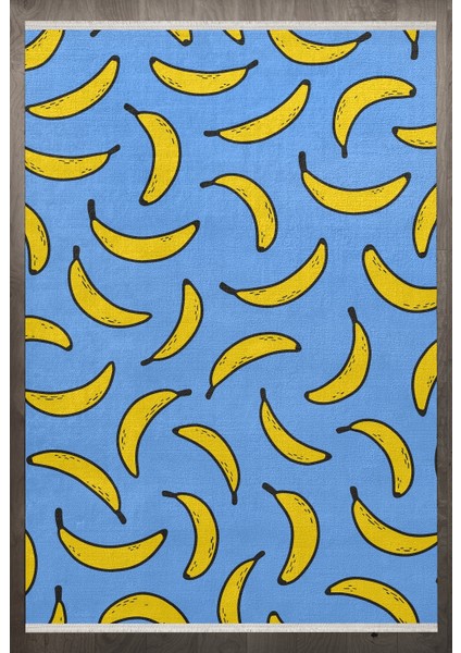 Figürlü Mor Pamuk Dikdörtgen Modern Desenli Pamuk Makinada Yıkanabilir Hav Toz Vermez Leke Tutmayan Kaymaz Taban Dijital Makine Baskı Salon Yolluk Mutfak Halı