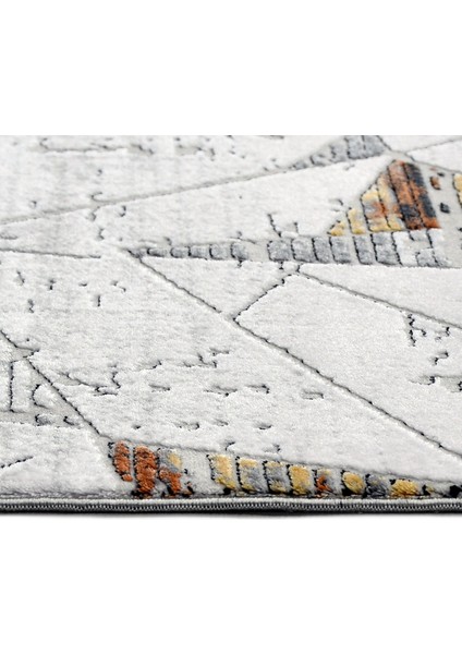 Samantha Geometrik Gri Pamuk Dikdörtgen Modern Desenli Akrilik Hav Vermeyen Leke Tutmayan Kolay Temizlenen Yumuşak Makine Salon Yolluk Mutfak Halı fırsatları