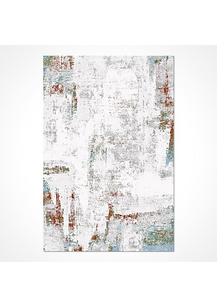 Orchid Modern Beyaz Viskon Dikdörtgen Modern Desenli Akrilik Hav Vermeyen Leke Tutmayan Kolay Temizlenen Yumuşak Makine Salon Yolluk Mutfak Halı