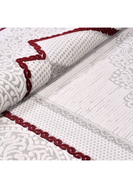 Antonella Çerçeveli Gri Akrilik Dikdörtgen Modern Desenli Akrilik Hav Vermeyen Leke Tutmayan Kolay Temizlenen Yumuşak Makine Salon Yolluk Mutfak Halı fiyatları