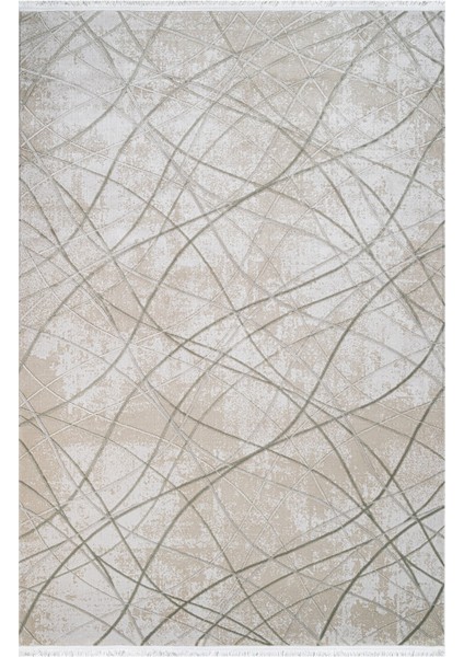 Evelyn Geometrik Gri Akrilik Dikdörtgen Modern Desenli Akrilik Hav Vermeyen Leke Tutmayan Kolay Temizlenen Yumuşak Makine Salon Yolluk Mutfak Halı