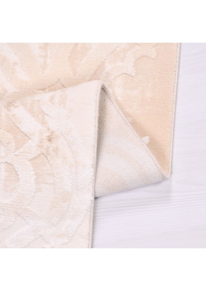 Anya Geometrik Krem Bambu Dikdörtgen Modern Desenli Akrilik Hav Vermeyen Leke Tutmayan Kolay Temizlenen Yumuşak Makine Salon Yolluk Mutfak Halı modelleri