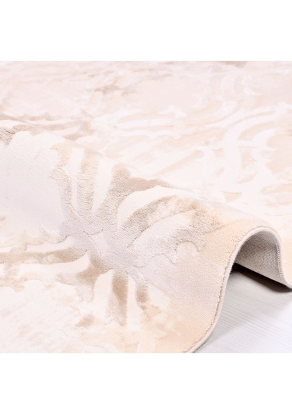 Anya Geometrik Krem Bambu Dikdörtgen Modern Desenli Akrilik Hav Vermeyen Leke Tutmayan Kolay Temizlenen Yumuşak Makine Salon Yolluk Mutfak Halı fırsatları