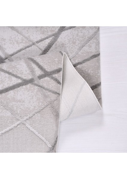 Evelyn Geometrik Gri Akrilik Kare Modern Desenli Akrilik Hav Vermeyen Leke Tutmayan Kolay Temizlenen Yumuşak Makine Salon Yolluk Mutfak Halı fırsatları
