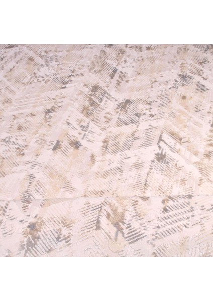 Skye Çizgili Krem Akrilik Kare Modern Desenli Akrilik Hav Vermeyen Leke Tutmayan Kolay Temizlenen Yumuşak Makine Salon Yolluk Mutfak Halı modelleri