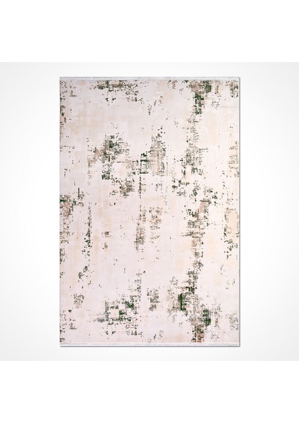 Poppy Modern Krem Akrilik Kare Modern Desenli Akrilik Hav Vermeyen Leke Tutmayan Kolay Temizlenen Yumuşak Makine Salon Yolluk Mutfak Halı