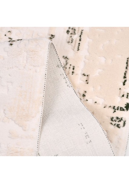 Poppy Modern Krem Akrilik Kare Modern Desenli Akrilik Hav Vermeyen Leke Tutmayan Kolay Temizlenen Yumuşak Makine Salon Yolluk Mutfak Halı fiyatları