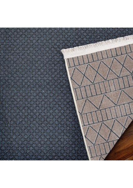 Geometrik Bej Pamuk Dikdörtgen Modern Desenli Pamuk Makinada Yıkanabilir Hav Toz Vermez Leke Tutmayan Kaymaz Taban Dijital Makine Baskı Salon Yolluk Mutfak Halı indirimleri