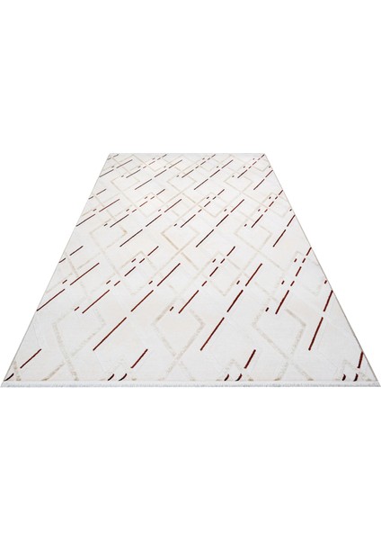 Cassandra Geometrik Krem Bambu Dikdörtgen Modern Desenli Akrilik Hav Vermeyen Leke Tutmayan Kolay Temizlenen Yumuşak Makine Salon Yolluk Mutfak Halı fiyatları