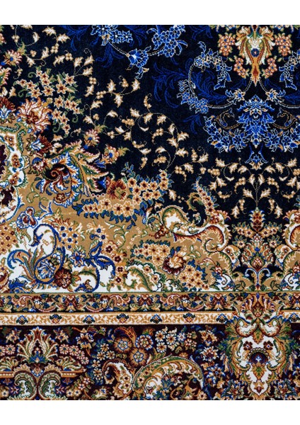 Klasik Lacivert Viskon Dikdörtgen Modern Desenli Akrilik Hav Vermeyen Leke Tutmayan Kolay Temizlenen Yumuşak Makine Salon Yolluk Mutfak Halı indirimleri