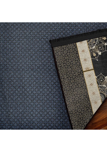 Geometrik Antrasit Pamuk Dikdörtgen Modern Desenli Pamuk Makinada Yıkanabilir Hav Toz Vermez Leke Tutmayan Kaymaz Taban Dijital Makine Baskı Salon Yolluk Mutfak Halı indirimleri