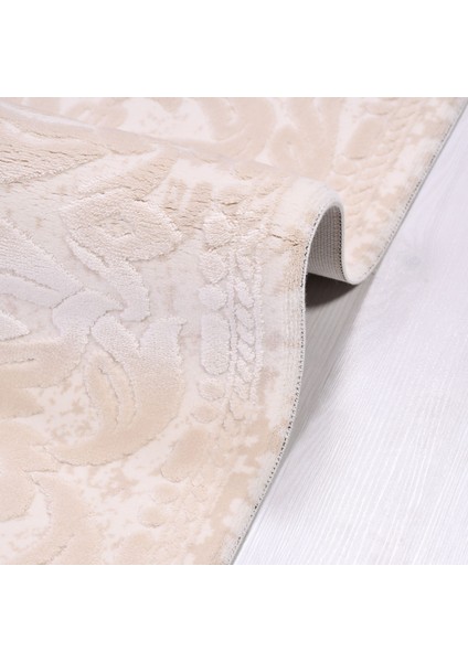 Jane Çerçeveli Krem Akrilik Dikdörtgen Modern Desenli Akrilik Hav Vermeyen Leke Tutmayan Kolay Temizlenen Yumuşak Makine Salon Yolluk Mutfak Halı fırsatları