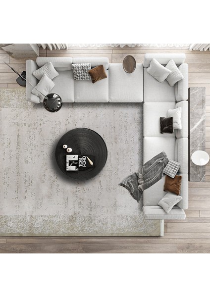 Krem Modern Etnik Desenli Pamuk Makinada Yıkanabilir Hav Toz Vermez Leke Tutmayan Kaymaz Taban Dijital Makine Baskı Salon Yolluk Mutfak Halı modelleri