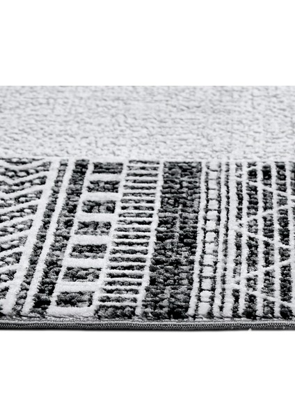 Katalina Çerçeveli Gri Pamuk Dikdörtgen Modern Desenli Akrilik Hav Vermeyen Leke Tutmayan Kolay Temizlenen Yumuşak Makine Salon Yolluk Mutfak Halı modelleri