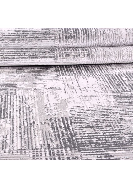 Leilani Çizgili Gri Pamuk Dikdörtgen Modern Desenli Akrilik Hav Vermeyen Leke Tutmayan Kolay Temizlenen Yumuşak Makine Salon Yolluk Mutfak Halı modelleri