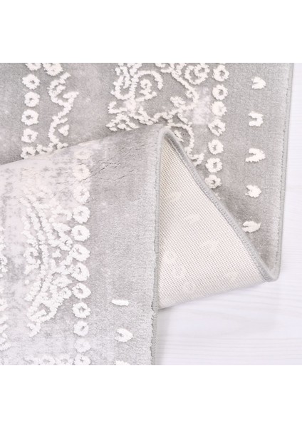 Abrogate Klasik Gri Pamuk Dikdörtgen Modern Desenli Akrilik Hav Vermeyen Leke Tutmayan Kolay Temizlenen Yumuşak Makine Salon Yolluk Mutfak Halı fırsatları